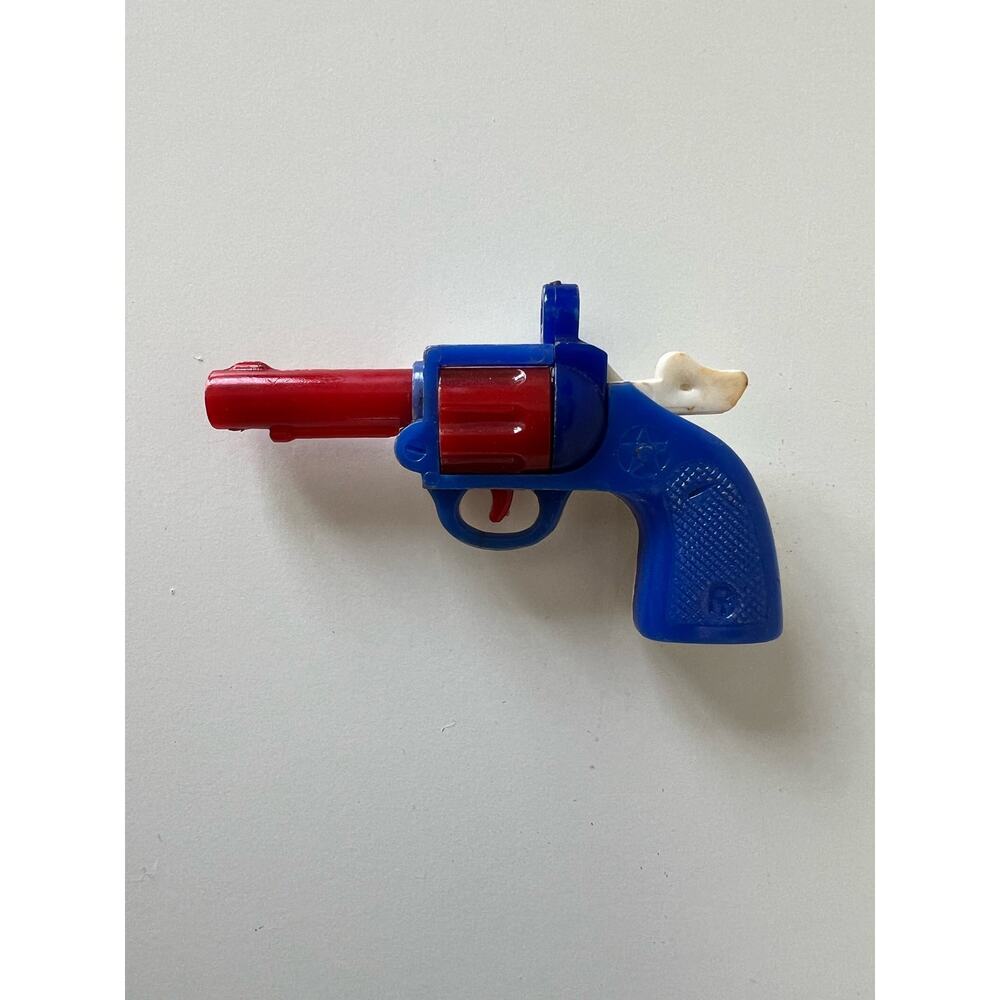 Vintage Plastic Hunter Puzzle Key Chain Red White Blue Colors Fidget Toy